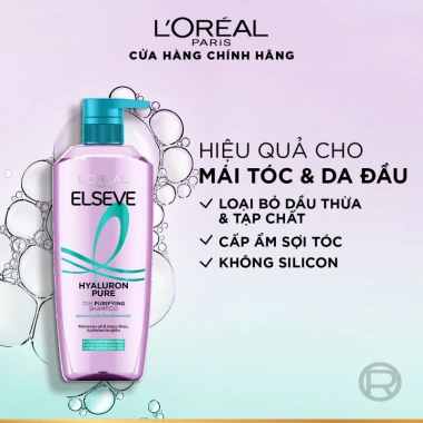 Dầu gội Elseve HA Pure 72H nhẹ bồng tóc 620ml - Dầu đầu dầu hoặc Moist da đầu khô, chỉ 179.000 2 Dầu gội Elseve HA Pure 72H nhẹ bồng tóc 620ml - Dầu đầu dầu hoặc Moist da đầu khô, chỉ 179.000 2