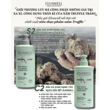 Dầu gội Elvawell White Truffle 199k - Siêu mềm mượt, phục hồi tóc, giảm gàu hiệu quả 2