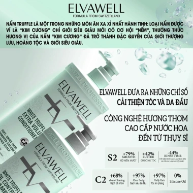 Dầu gội Elvawell White Truffle - Mềm mượt, phục hồi tóc, giảm gàu, chỉ 589.000đ 9 Dầu gội Elvawell White Truffle - Mềm mượt, phục hồi tóc, giảm gàu, chỉ 589.000đ 9