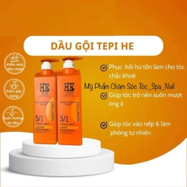 Dầu gội He Tepi Keratin Biotin 1.000ml x2 - Phục hồi tóc hư tổn, giảm gàu, chống rụng, hương nước hoa