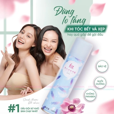 Dầu gội khô ISSY 150ml Xịt khô phồng tóc giảm bết nam nữ GX28 giá 70.000 VND