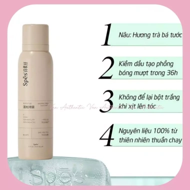 Dầu gội khô Spes chính hãng 150ml/50ml - Xịt tóc bồng bềnh 3 tầng hương, chỉ 79.000₫ 6 Dầu gội khô Spes chính hãng 150ml/50ml - Xịt tóc bồng bềnh 3 tầng hương, chỉ 79.000₫ 6