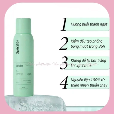 Dầu gội khô Spes chính hãng 150ml/50ml - Xịt tóc bồng bềnh 3 tầng hương, chỉ 79.000₫