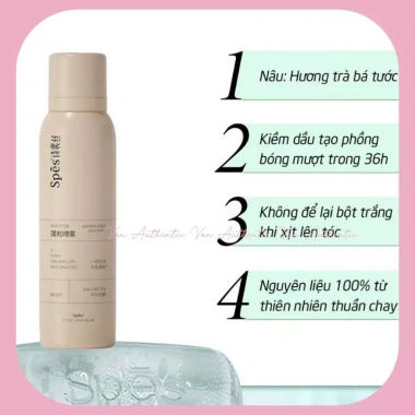 Dầu gội khô Spes chính hãng 150ml/50ml - Xịt tóc bồng bềnh 3 tầng hương, chỉ 79.000₫