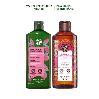 Dầu Gội Không Sulfate Yves Rocher + Sữa Tắm Hoa Hồng 300ml & 400ml - 527.000₫