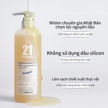 Dầu Gội Kiềm Dầu PHARMA 21 Nhật Bản 600ml - Kiểm Soát Dầu, Giảm Ngứa, Sạch Sâu 5