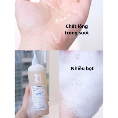 Dầu Gội Kiềm Dầu PHARMA 21 Nhật Bản 600ml - Kiểm Soát Dầu, Giảm Ngứa, Sạch Sâu 6