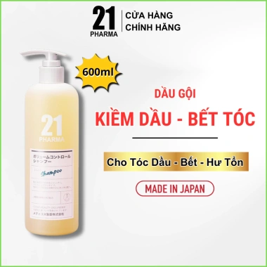Dầu Gội Kiềm Dầu PHARMA 21 Nhật Bản 600ml - Kiểm Soát Dầu, Giảm Ngứa, Sạch Sâu 10