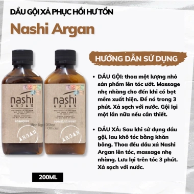 Dầu gội Nashi Argan 200ml - Phục hồi tóc hư tổn, dưỡng ẩm sâu, giảm gãy rụng - Giá ưu đãi 450.000 VND 4 Dầu gội Nashi Argan 200ml - Phục hồi tóc hư tổn, dưỡng ẩm sâu, giảm gãy rụng - Giá ưu đãi 450.000 VND 4