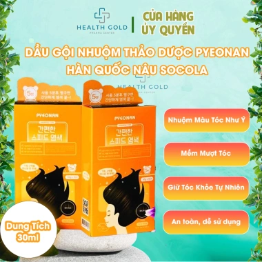 Dầu Gội Nhuộm Khô Phủ Bạc Pyeonan Hàn Quốc 30ml Nâu Socola - Giá Ưu Đãi 35.000₫ Dầu Gội Nhuộm Khô Phủ Bạc Pyeonan Hàn Quốc 30ml Nâu Socola - Giá Ưu Đãi 35.000₫