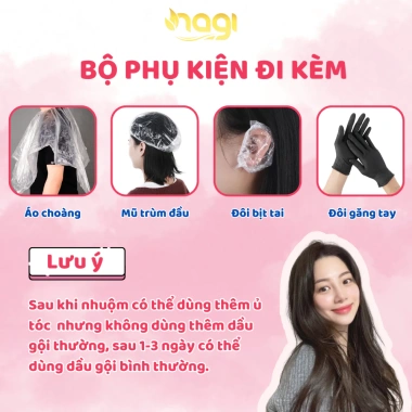 Dầu gội nhuộm tóc Nagi 400ml - Thảo dược thiên nhiên, không khô xơ, ưu đãi 129.000đ