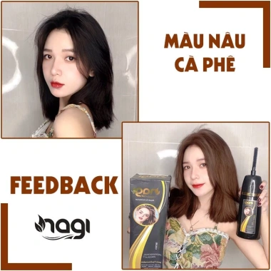 Dầu gội nhuộm tóc Nagi 400ml - Thảo dược thiên nhiên, không khô xơ, ưu đãi 129.000đ