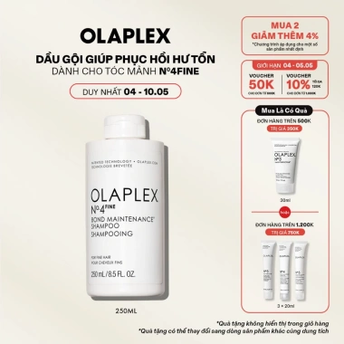 Dầu gội Olaplex No.4F 250ml - Phục hồi tóc hư tổn, tăng độ phồng, chắc khỏe cho tóc mảnh - Giá ưu đãi 816.000