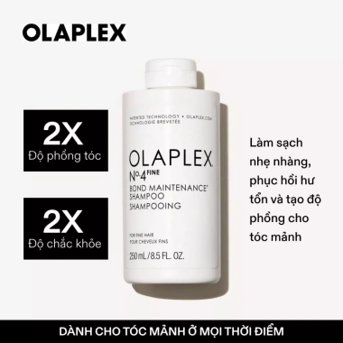 Dầu gội Olaplex No.4F 250ml - Phục hồi tóc hư tổn, tăng độ phồng, chắc khỏe cho tóc mảnh - Giá ưu đãi 816.000 2 Dầu gội Olaplex No.4F 250ml - Phục hồi tóc hư tổn, tăng độ phồng, chắc khỏe cho tóc mảnh - Giá ưu đãi 816.000 2