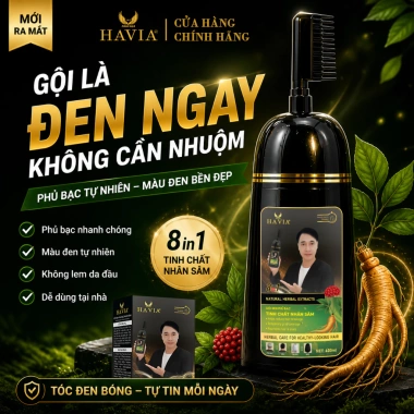 Dầu gối phủ bắc đen HAVIA chiết xuất nhân sâm - Dưỡng tóc mềm mượt, khỏe mạnh, giá 195.000 3