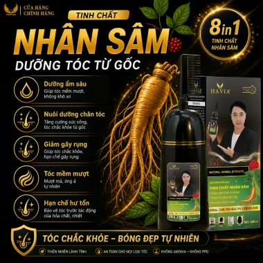 Dầu gối phủ bắc đen HAVIA chiết xuất nhân sâm - Dưỡng tóc mềm mượt, khỏe mạnh, giá 195.000 4