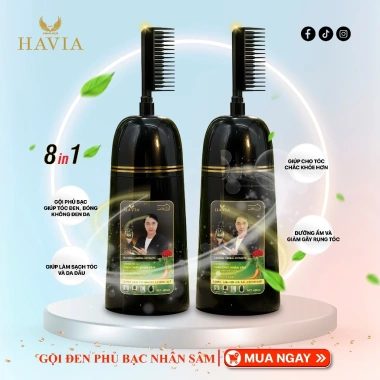 Dầu gối phủ bắc đen HAVIA chiết xuất nhân sâm - Dưỡng tóc mềm mượt, khỏe mạnh, giá 195.000 10