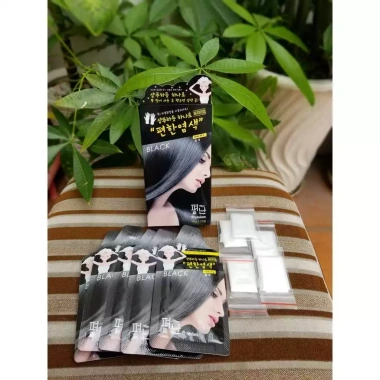 Dầu Gội Phủ Bạc Thảo Dược Pyeonan Hàn Quốc 30g Nhuộm Tóc Nhanh, Không Hại Da Đầu, Hộp 5 Gói 10 Dầu Gội Phủ Bạc Thảo Dược Pyeonan Hàn Quốc 30g Nhuộm Tóc Nhanh, Không Hại Da Đầu, Hộp 5 Gói 10