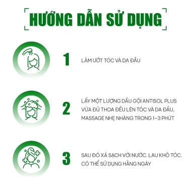 Dầu gội sạch gàu Antisol Plus iCare Pharma 300ml - Da đầu thông thoáng, dịu nhẹ, 350k 3
