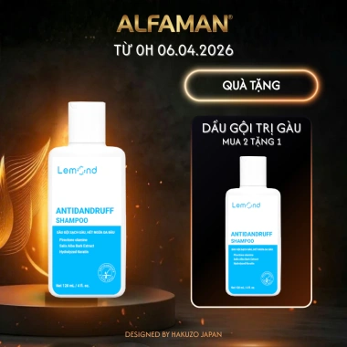 Dầu Gội Sạch Gàu Lemond Antidandruff 120ml - Giảm Gàu Nấm Ngứa, Dưỡng Ẩm Tóc, Da Đầu, Giá Ưu Đãi 115k