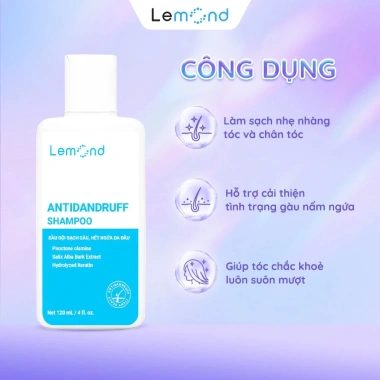 Dầu Gội Sạch Gàu Lemond Antidandruff 120ml - Giảm Gàu Nấm Ngứa, Dưỡng Ẩm Tóc, Da Đầu, Giá Ưu Đãi 115k