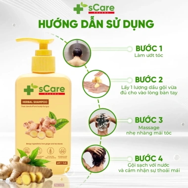 Dầu Gội sCare Sạch Gàu - Giảm Gàu, Bong Tróc, Ngứa, Nấm Da Đầu, Dược Liệu 219k 6