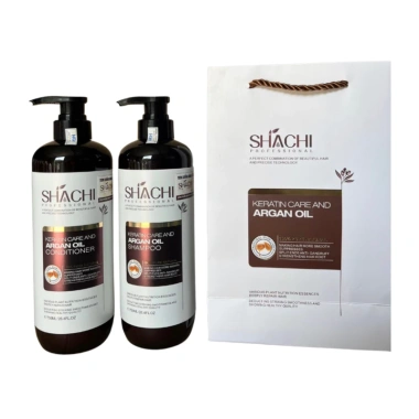 Dầu gội SHACHI Keratin & Argan 800ml x2 – Phục hồi tóc hư tổn, giảm rụng, chính hãng Mei – 225k 3