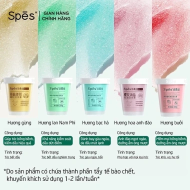 Dầu Gội Tẩy Tế Bào Chết Muối Biển SPES 280g - Giảm Gàu, Tóc Bồng Bềnh, Sạch Sâu, Giá 169k 2 Dầu Gội Tẩy Tế Bào Chết Muối Biển SPES 280g - Giảm Gàu, Tóc Bồng Bềnh, Sạch Sâu, Giá 169k 2