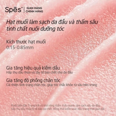 Dầu Gội Tẩy Tế Bào Chết Muối Biển SPES 280g - Giảm Gàu, Tóc Bồng Bềnh, Sạch Sâu, Giá 169k 3 Dầu Gội Tẩy Tế Bào Chết Muối Biển SPES 280g - Giảm Gàu, Tóc Bồng Bềnh, Sạch Sâu, Giá 169k 3