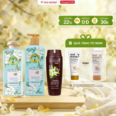 Dầu gội Thái Dương 7 Gold Hoa Bưởi Tây 200ml-500ml - Giá 108k gàu, ngứa, nấm da đầu