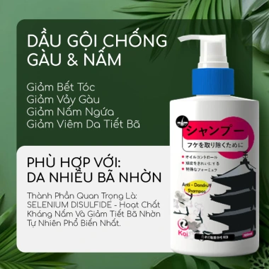 Dầu Gội Thảo Mộc Nhật Bản - Tinh Chất Hoa Nhài Giảm Nấm, Gàu, Tóc Ẩm Mốc, Bết - Giá 200.000 VND (Giảm từ 254.000 VND)