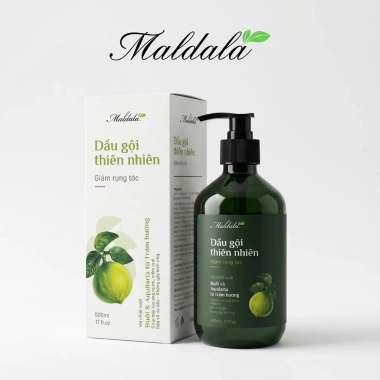 Dầu gội thiên nhiên Maldala giảm rụng tóc 500ml - Bưởi, Trầm hương, Tràm trà, Bồ kết - 285.000₫