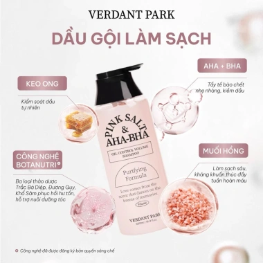 Dầu Gội và Dầu Xả Muối Hồng Himalaya Verdant Park 500ml - Kiềm Dầu, Diệt Gàu, Tăng Độ Phồng Tóc - Giá 199.000₫ 4 Dầu Gội và Dầu Xả Muối Hồng Himalaya Verdant Park 500ml - Kiềm Dầu, Diệt Gàu, Tăng Độ Phồng Tóc - Giá 199.000₫ 4