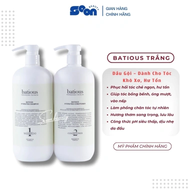 Dầu gội xả Batious Extra Volume 500-960ml - Phục hồi đa tầng, tái tạo nang tóc, giảm gãy rụng, ngăn gàu kiềm