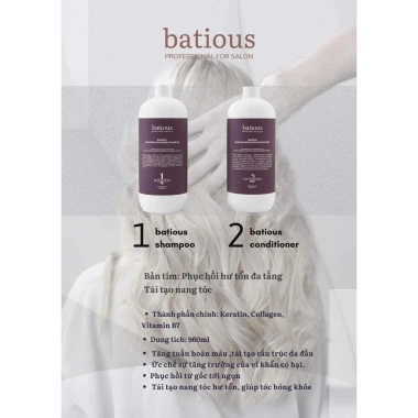 Dầu gội xả Batious Extra Volume 500-960ml - Phục hồi đa tầng, tái tạo nang tóc, giảm gãy rụng, ngăn gàu kiềm 6 Dầu gội xả Batious Extra Volume 500-960ml - Phục hồi đa tầng, tái tạo nang tóc, giảm gãy rụng, ngăn gàu kiềm 6