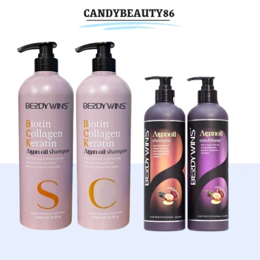 Dầu Gội Xả BERDYWINS Argan Oil 1.000ml - Dưỡng ẩm, Phục hồi tóc khô xơ, Kích thích mọc tóc, Giá chỉ 270.000đ