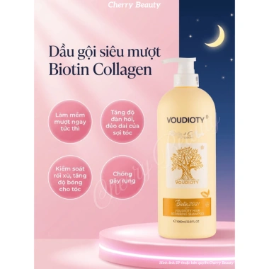 Dầu gội xả Biotin Collagen Voudioty giảm rụng tóc, phục hồi hư tổn, kiềm dầu, giảm gàu 500ml-1.000ml - 184k
