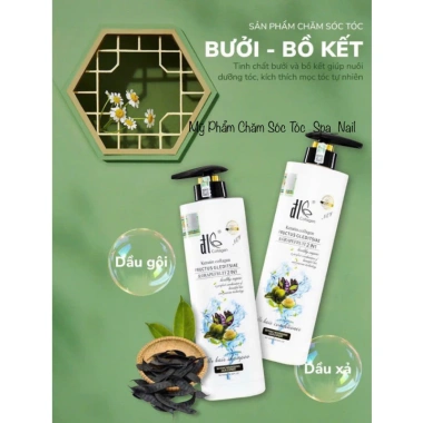 Dầu Gội Xả Bồ Kết Hoa Bưởi 850ml - Giảm Rụng Tóc, Phục Hồi Tóc Khô Xơ, Giá 180.000