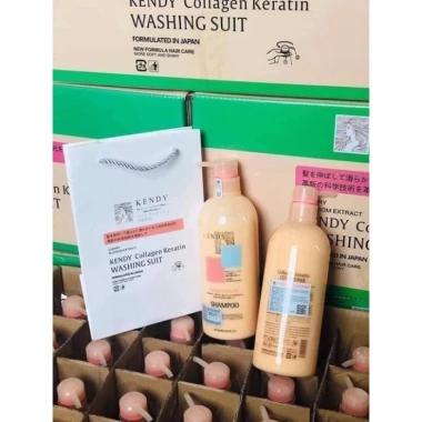 Dầu Gội Xả Collagen KENDY 800ml x2 - Cao Cấp, Dưỡng ẩm, Tóc Bóng Mượt, Hương Nước Hoa - Giá 247.500đ