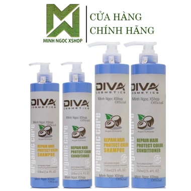 Dầu gội xả Diva Repair Color 500-750ml - Giữ màu, phục hồi tóc nhuộm, giá giảm 500k