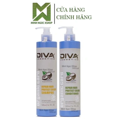 Dầu gội xả Diva Repair Color 500-750ml - Giữ màu, phục hồi tóc nhuộm, giá giảm 500k