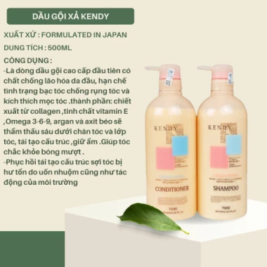 Dầu Gội Xả Dưỡng Sinh KENDY 500ml - Dưỡng ẩm, phục hồi tóc, nếp tự nhiên, 250.000đ