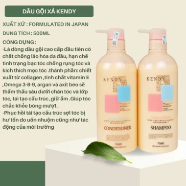 Dầu Gội Xả Dưỡng Sinh KENDY 800ml - Dưỡng ẩm, phục hồi, tái tạo sợi tóc, tóc vào nếp tự nhiên, giảm giá 250.000đ