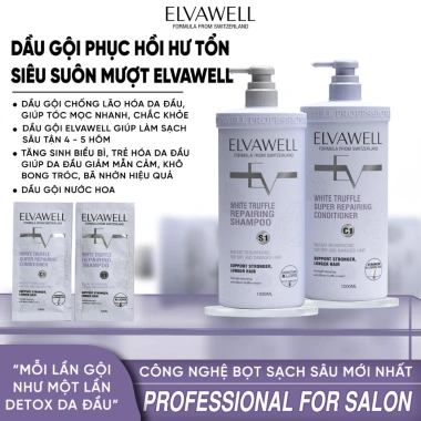 Dầu gội xả Elvawell 500ml-1.000ml giảm rụng tóc, gàu, phục hồi tóc hư tổn - Giá 295.000 VND 3 Dầu gội xả Elvawell 500ml-1.000ml giảm rụng tóc, gàu, phục hồi tóc hư tổn - Giá 295.000 VND 3