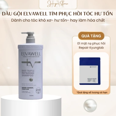 Dầu gội xả Elvawell 500ml-1.000ml giảm rụng tóc, gàu, phục hồi tóc hư tổn - Giá 295.000 VND