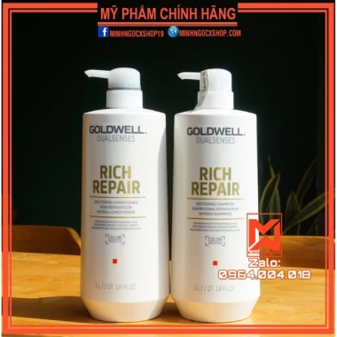 Dầu gội xả Goldwell Dualsenses Rich Repair 1.000ml - Phục hồi tóc hư tổn, giảm giá 18% chỉ 820.000 VND 9