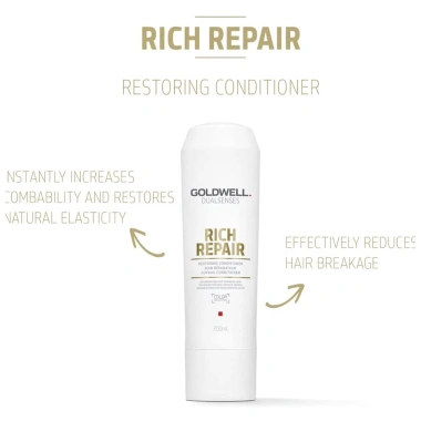 Dầu gội xả Goldwell Dualsenses Rich Repair 250ml + 200ml - Phục hồi tóc hư tổn, giá chỉ 350.000 VND