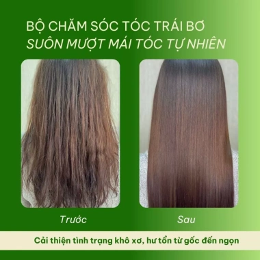 Dầu gội xả Keratin Trái Bơ Cỏ Mềm - Phục hồi tóc hư tổn, tóc mềm mượt, còn 555k