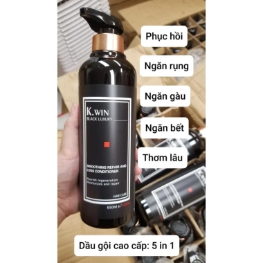 Dầu gội xả Kwin Lux Smoothing Repair & Loss 650ml – Combo phục hồi tóc hư tổn, chống rụng, giảm dầu gàu, chỉ 689.000₫