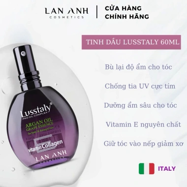 Dầu gội & xả Lusstaly Collagen Vitamin E 800ml - Hấp, tóc hư tổn, giảm gãy rụng, 20.000